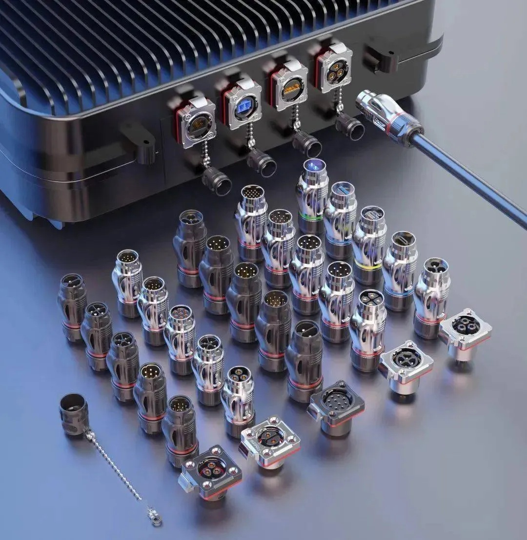 金属连接器组件陈列呈现通信配套配件质感