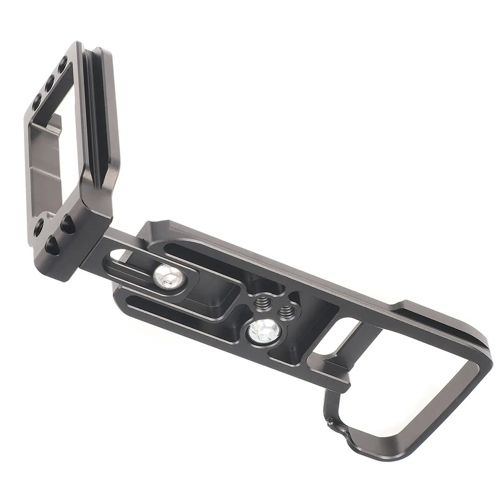 微单相机竖拍手柄配件：黑色铝合金材质，带快门按钮