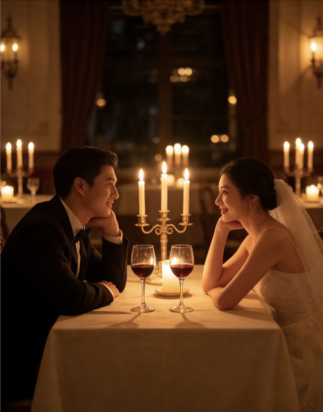 烛光晚餐婚纱照