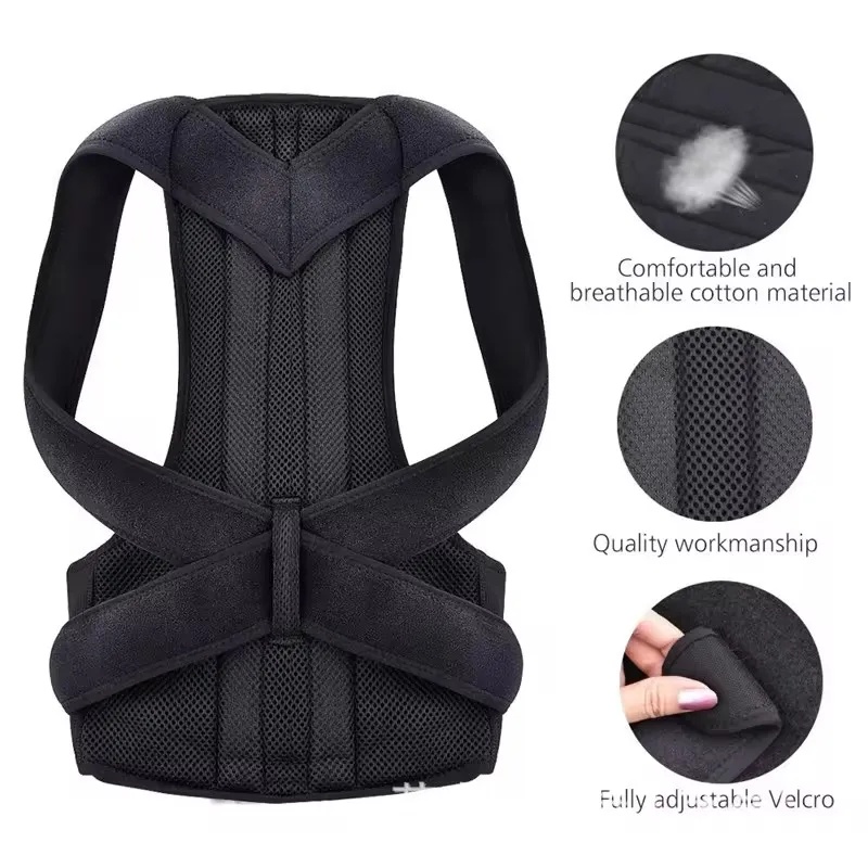 Person driving a car while wearing the Upper Back Support Belt for spinal support during long journeys