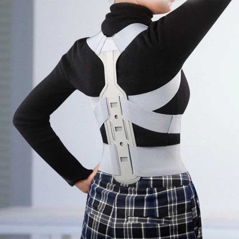 Upper Back Support Belt being worn by a person showing proper fitting and adjustment around shoulders and chest