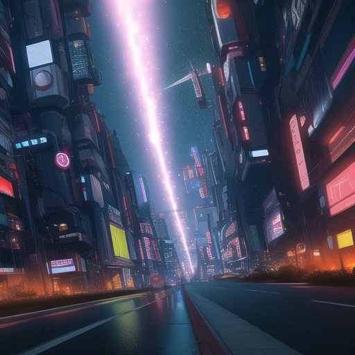 赛博朋克风格AI直播背景