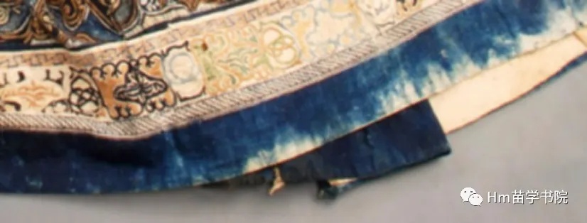 宋代鹭鸟纹彩色蜡染褶裙局部纹样特写_2