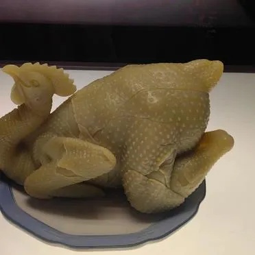 玉雕白切鸡鸡皮毛孔清晰可见栩栩如生_2