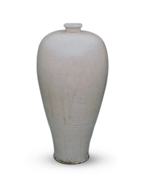 吉林省博物院定窑白釉梅瓶刻花细节颈高修长_2