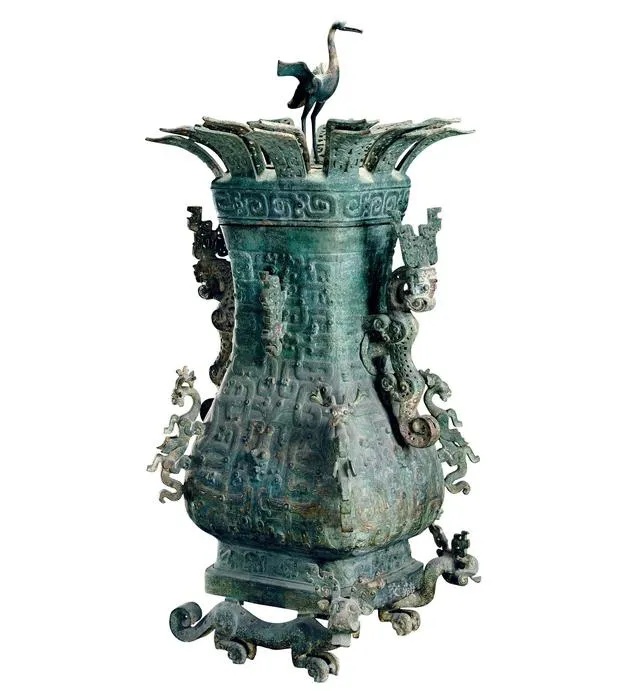 故宫博物院藏春秋莲鹤方壶青铜酒器纹饰_1