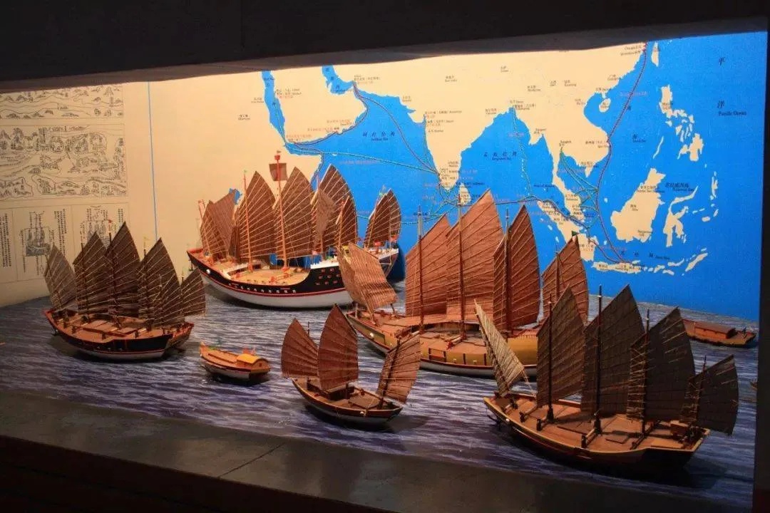 泉州海外交通史博物馆郑和下西洋船队模型展示明代帆船复原风貌_1