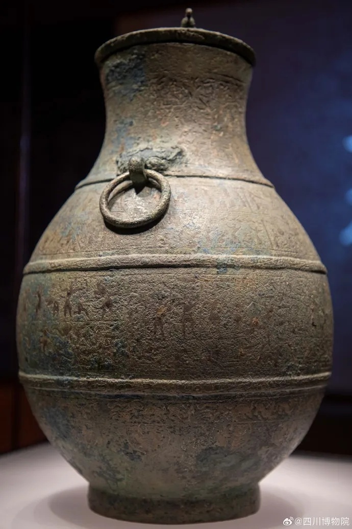 四川博物院藏水陆攻战纹铜壶四层纹饰细节_1