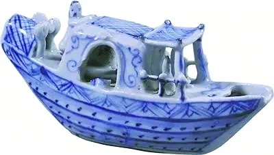 广州博物馆元青花船形水注俯视细节呈现_2