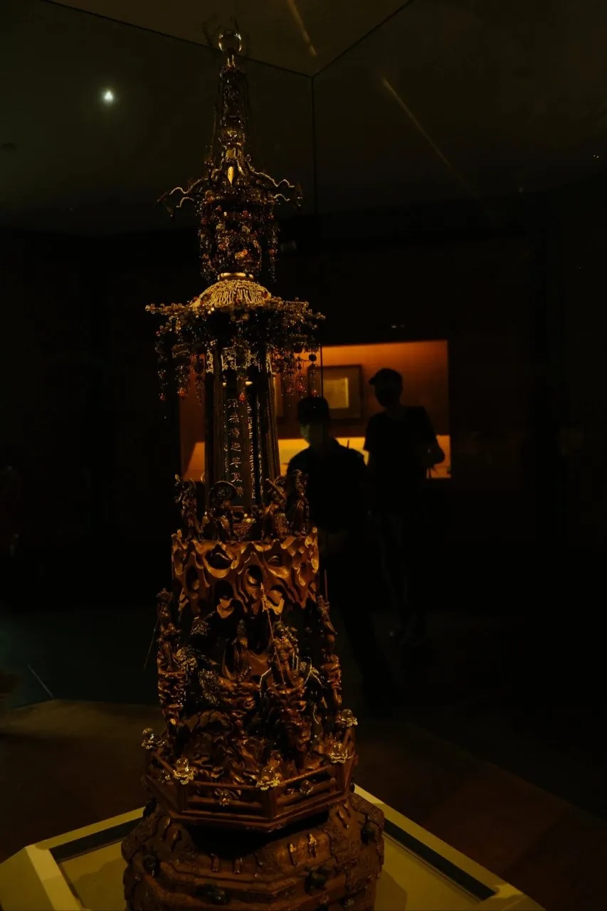 苏州博物馆真珠舍利宝幢细节雕刻精美佛教艺术_1