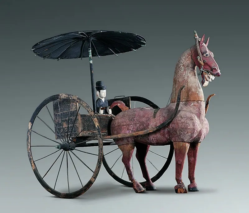 甘肃省博物馆彩绘木轺车展现西汉车马结构_1