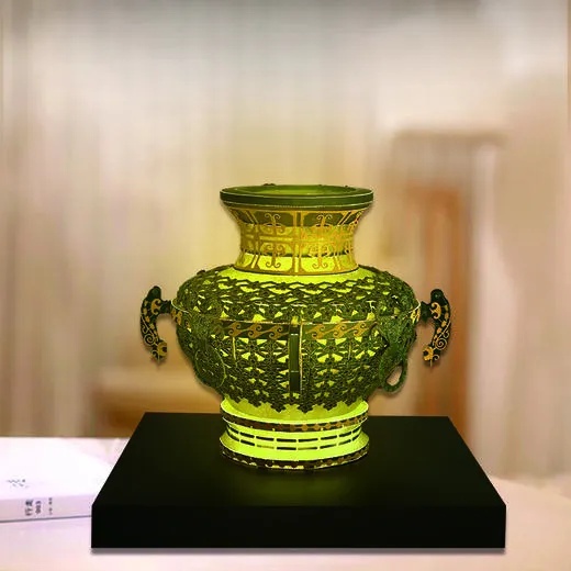 南京博物院藏战国错金银重络铜壶整体外观_1