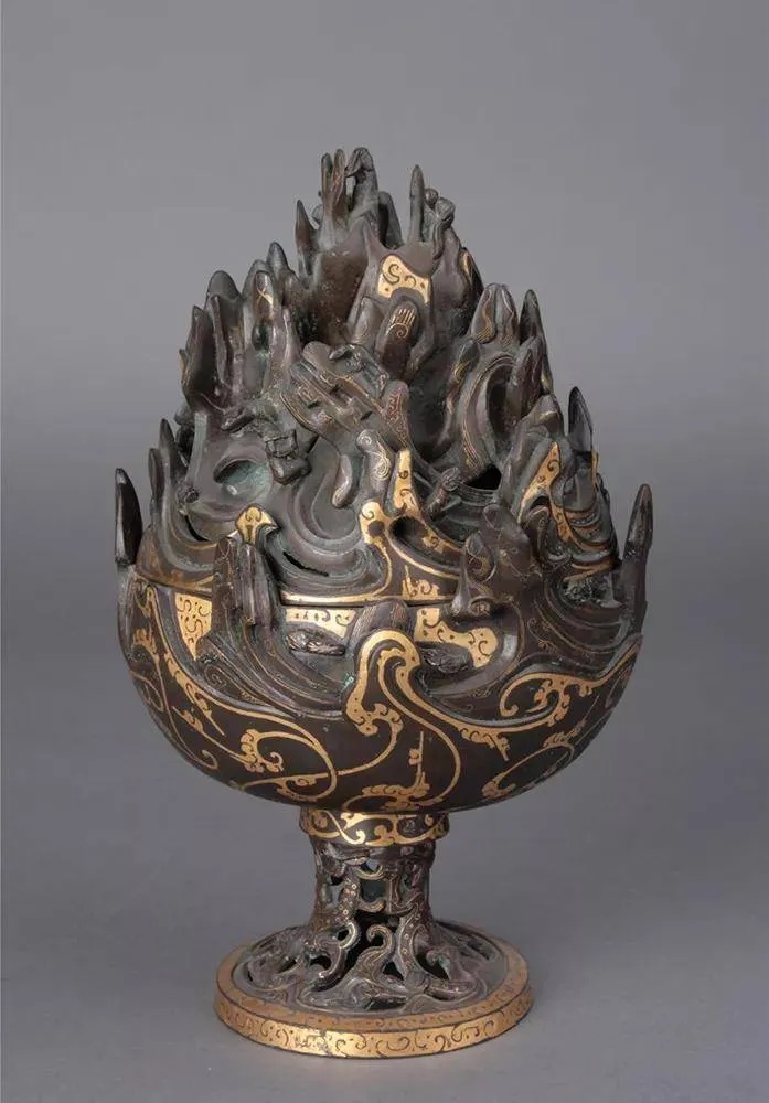 河北博物院错金博山炉青铜器实物细节_1