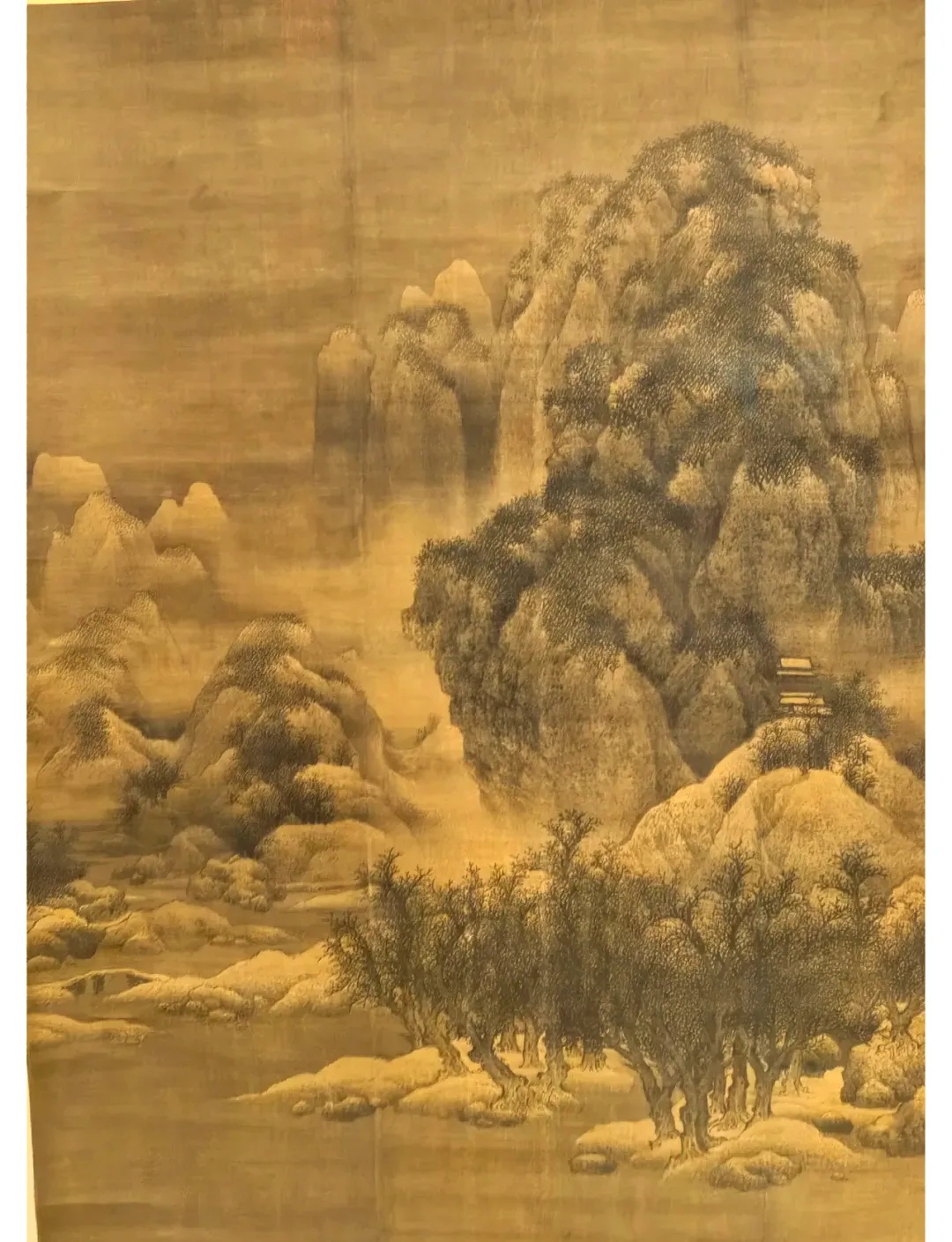 范宽《雪景寒林图》中雪覆山峦松林的静谧冬景_1